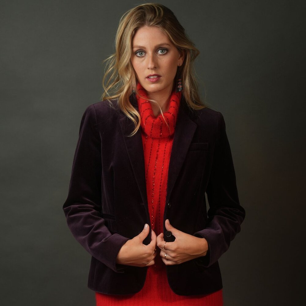Preppy Purple Velvet Schoolboy Blazer by J.Crew